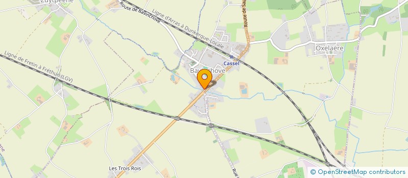 localisation de l'entreprise SCM FLANDRES KINE  OXELAERE