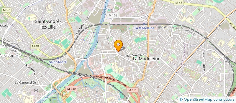 localisation de l'entreprise SCM FONTAINE & LABEEUW à LA MADELEINE