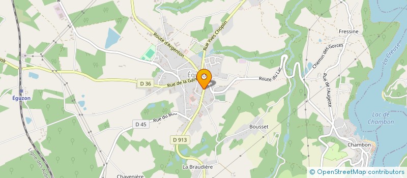 localisation de l'entreprise SCM FRELON HEDOUX à EGUZON-CHANTOME