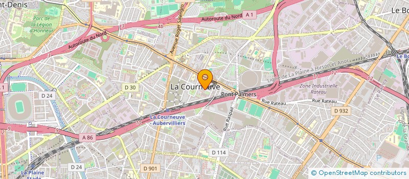 localisation de l'entreprise SCM GABRIEL PERI à LA COURNEUVE