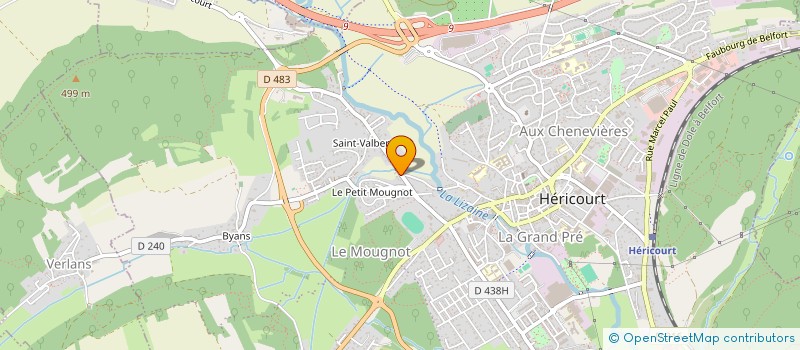 localisation de l'entreprise SCM GAIFFE GAILLARDET  HERICOURT