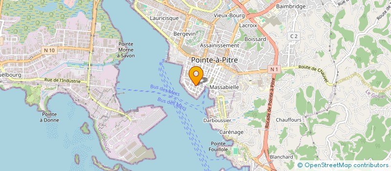 localisation de l'entreprise SCM GHT à POINTE-A-PITRE