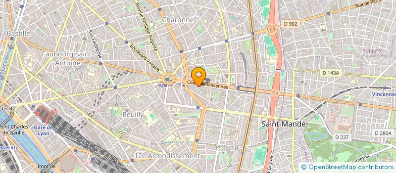 localisation de l'entreprise SCM GPE MED CTRE LASER DERMATO EST PARIS  PARIS