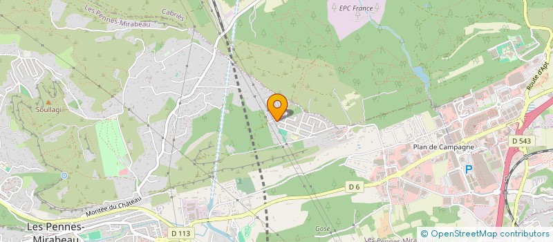 localisation de l'entreprise SCM GRAZZINI  LES PENNES-MIRABEAU