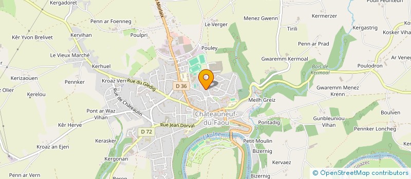 localisation de l'entreprise SCM GROUPE MEDICAL DE L'AULNE à CHATEAUNEUF-DU-FAOU