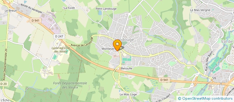 localisation de l'entreprise SCM GROUPE MEDICAL DE MONTEVERT à LIMOGES