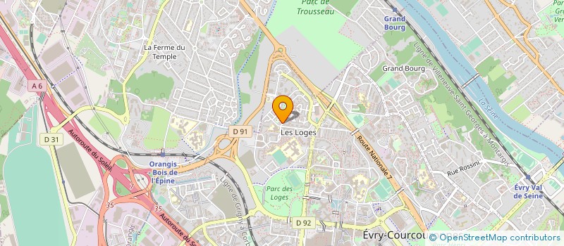 localisation de l'entreprise SCM GROUPE MEDICAL DU BOIS SAUVAGE à EVRY-COURCOURONNES