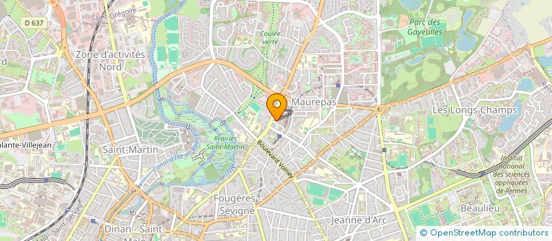 localisation de l'entreprise SCM GROUPE MEDICAL DU GROS CHENE  RENNES