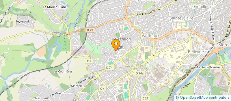 localisation de l'entreprise SCM GROUPE MEDICAL DU ROUSSILLON à LIMOGES