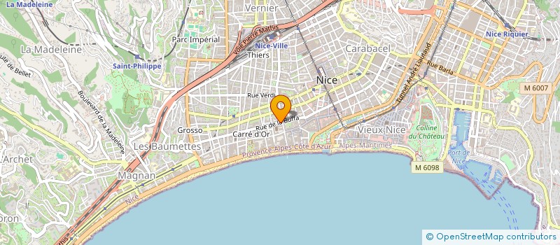 localisation de l'entreprise SCM GROUPE ORL DE LA BUFFA à NICE