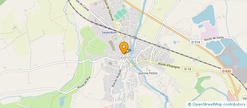 localisation de l'entreprise SCM GROUPE PARAMEDICAL SAVERDUNOIS à SAVERDUN