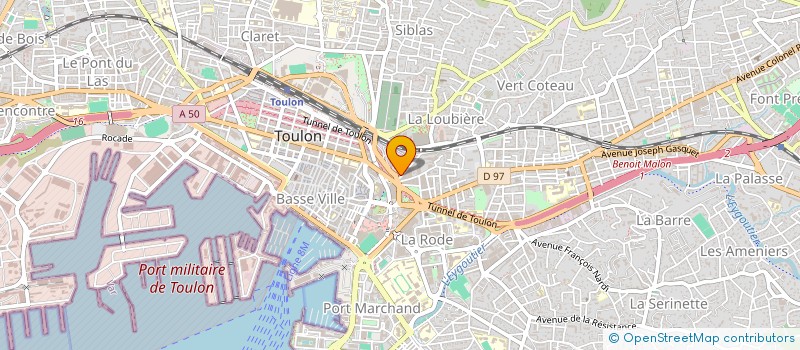 localisation de l'entreprise SCM GUERARD  KOHNKE GOURMAND BERNARD  TOULON