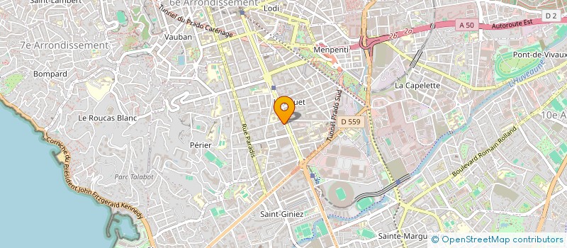 localisation de l'entreprise SCM GYNECO 230 PRADO à MARSEILLE