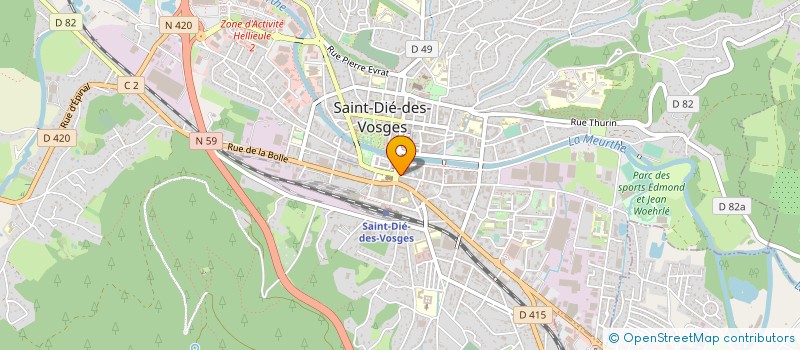 localisation de l'entreprise SCM HAUMONT MOUROT à SAINT-DIE-DES-VOSGES