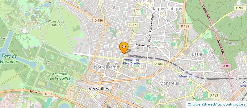 localisation de l'entreprise SCM HUET ANGIVILLER à VERSAILLES