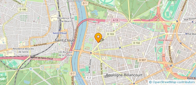 localisation de l'entreprise SCM IMAGERIE MEDICALE SAINT-DENIS à BOULOGNE-BILLANCOURT