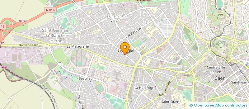 localisation de l'entreprise SCM INFIRMIERES SAINT PAUL à CAEN