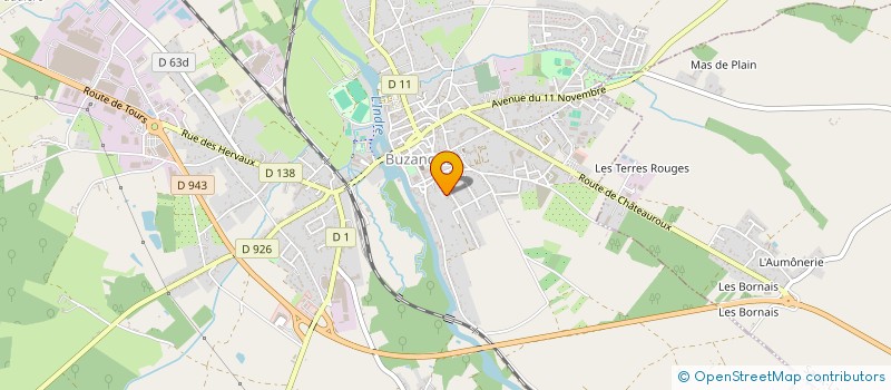 localisation de l'entreprise SCM INFIRMIERS CHAUVIN-REVIDON-JERMANN-ROULLEAUX-GERVAIS  BUZANCAIS