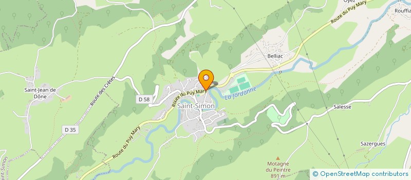 localisation de l'entreprise SCM INFIRMIERS DE LA JORDANNE à SAINT-SIMON
