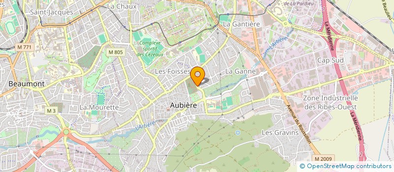 localisation de l'entreprise SCM INFIRMIERS LES SAUZETTES  AUBIERE