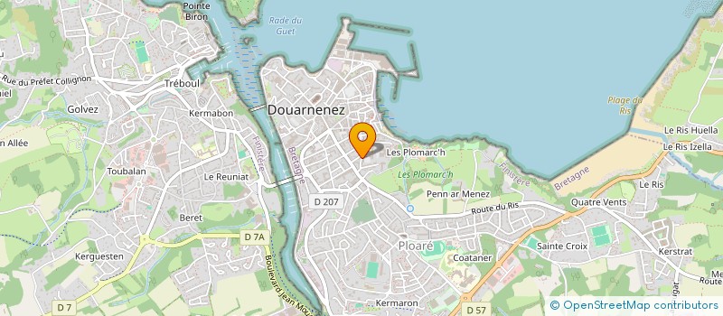 localisation de l'entreprise SCM IRIS SCM DES DOCTEURS PETIOT- CANEVET OPHTALMOLOGISTES à DOUARNENEZ