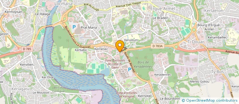 localisation de l'entreprise SCM JLLT à QUIMPER