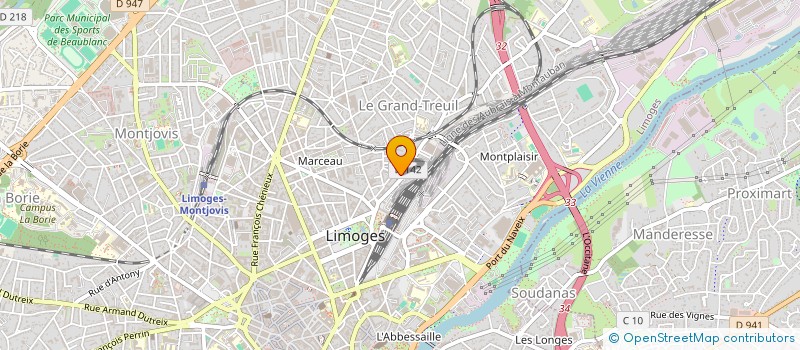 localisation de l'entreprise SCM JUALE à LIMOGES