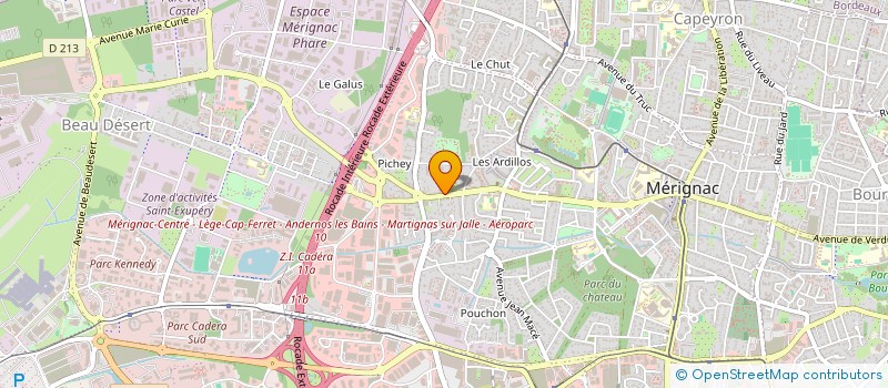 localisation de l'entreprise SCM K+  MERIGNAC