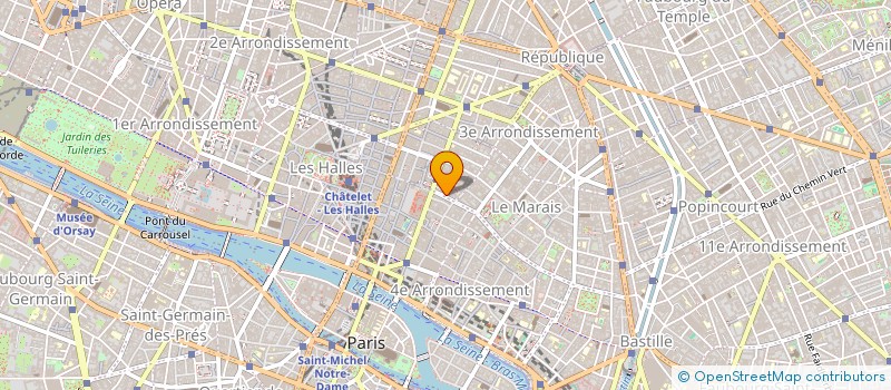 localisation de l'entreprise SCM K2 BEAUBOURG  PARIS