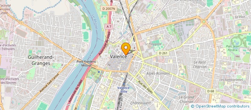 localisation de l'entreprise SCM KINE BAYARD à VALENCE