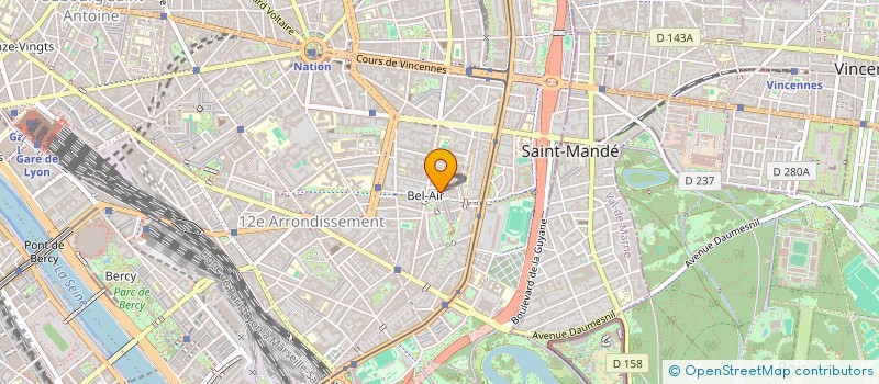 localisation de l'entreprise SCM KINE BEL AIR  PARIS