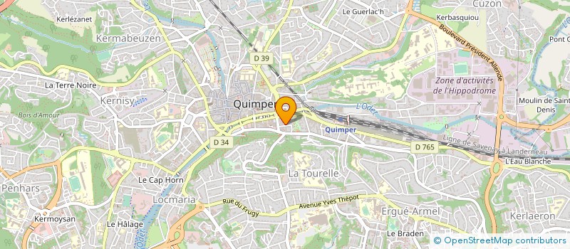 localisation de l'entreprise SCM KINE-COUCHOUREN à QUIMPER