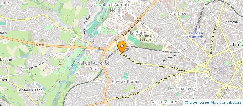localisation de l'entreprise SCM KINE D'ANTONY DUTREIX à LIMOGES