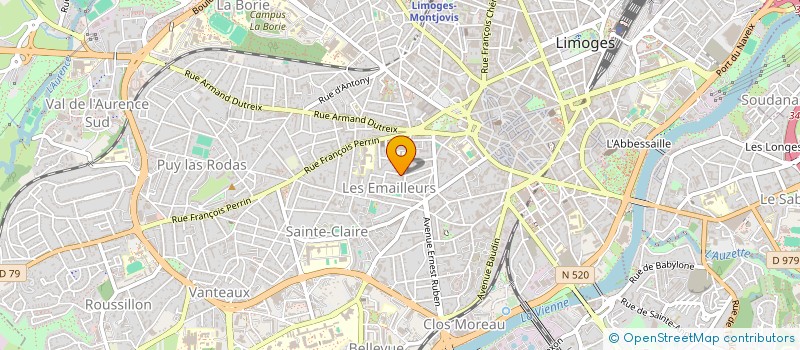 localisation de l'entreprise SCM KINE DES EMAILLEURS à LIMOGES