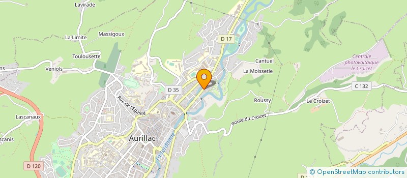 localisation de l'entreprise SCM KINE DU CAP BLANC à AURILLAC