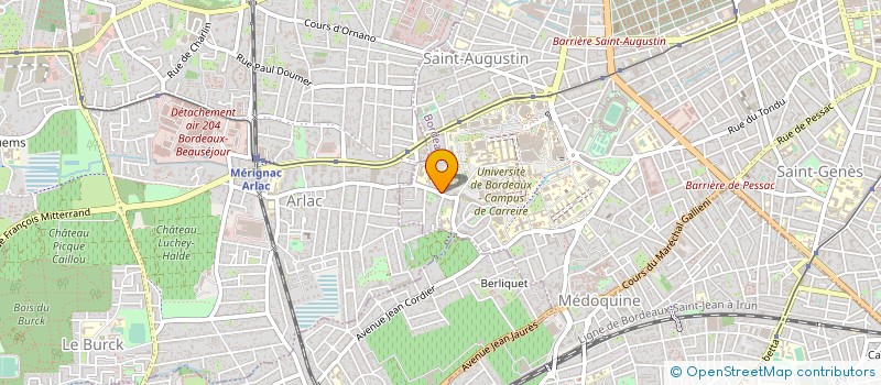 localisation de l'entreprise SCM KINE JACQUET à BORDEAUX