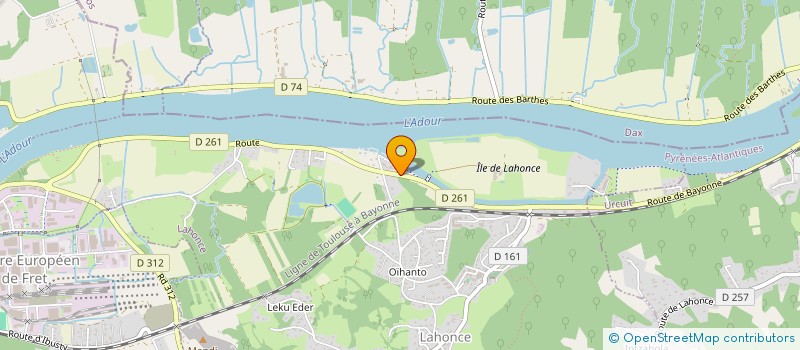 localisation de l'entreprise SCM KINE PORT DE LAHONCE  LAHONCE