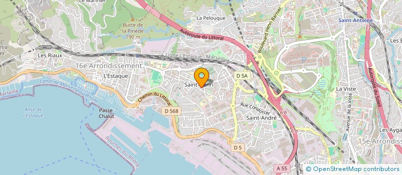 localisation de l'entreprise SCM KINE SANTE SPORT 16  MARSEILLE