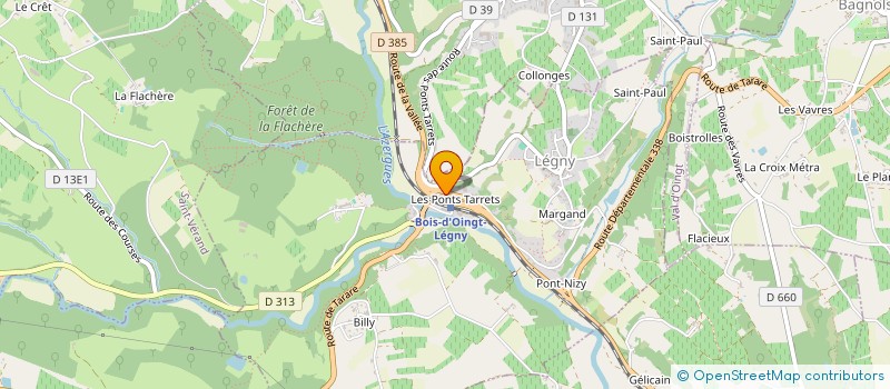 localisation de l'entreprise SCM KINE SPORT AZERGUES  LEGNY