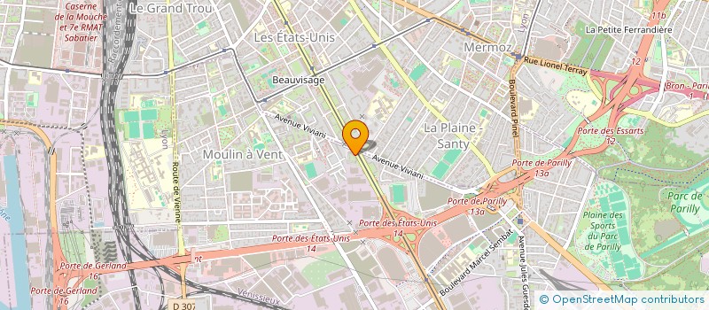 localisation de l'entreprise SCM KINE VIVIANI  VENISSIEUX