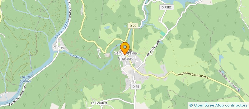 localisation de l'entreprise SCM KINE XAINTRIE  SERVIERES-LE-CHATEAU