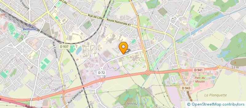 localisation de l'entreprise SCM KINEBOIS  BEUVRY