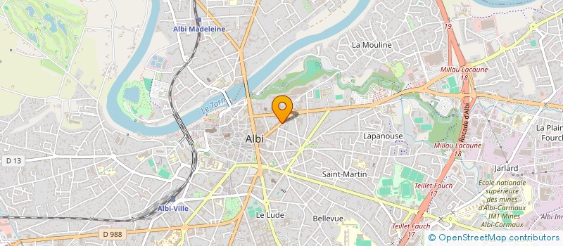 localisation de l'entreprise SCM KINEPOOL à ALBI