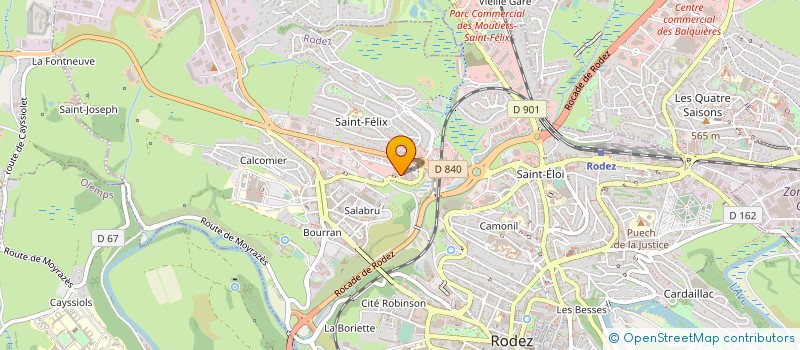 localisation de l'entreprise SCM KINES 12 à RODEZ