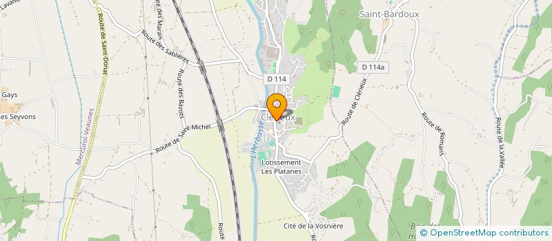 localisation de l'entreprise SCM KINES CLERIEUX  CLERIEUX