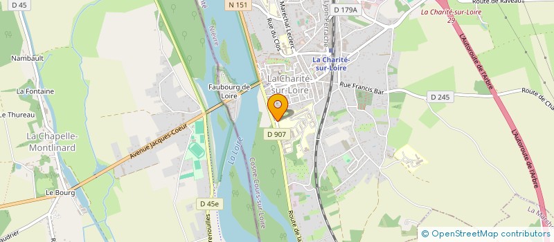 localisation de l'entreprise SCM KINES HOTELLERIES à LA CHARITE-SUR-LOIRE