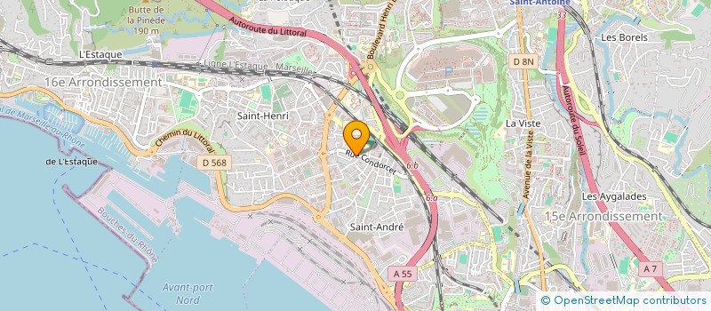 localisation de l'entreprise SCM KINES ST ANDRE à MARSEILLE