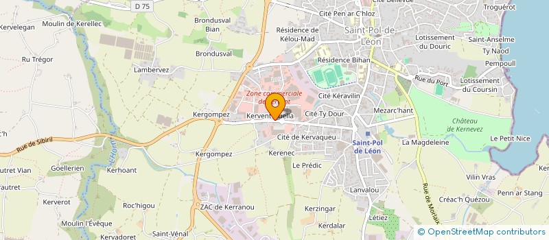 localisation de l'entreprise SCM KINESANTE  SAINT-POL-DE-LEON