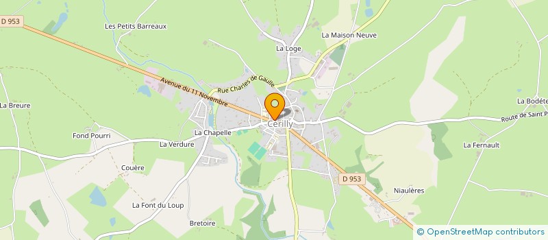 localisation de l'entreprise SCM KINESANTE  CERILLY