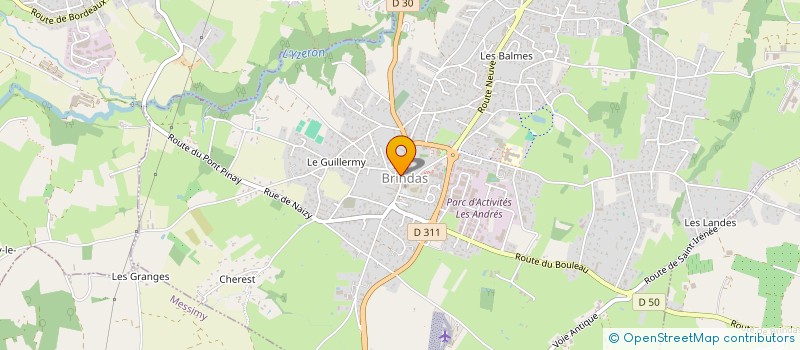 localisation de l'entreprise SCM KINESITHERAPEUTES DE BRINDAS  BRINDAS